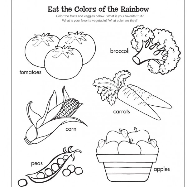 FY11 Fruits and Vegetables Activity Sheets for Preschool Games English ...